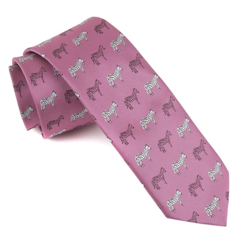 Secdtie Skinny Novelty neckties For Men Pink Graduation Silk Meeting Business Ties Textured Super Slim Tie for Dad - Image 4